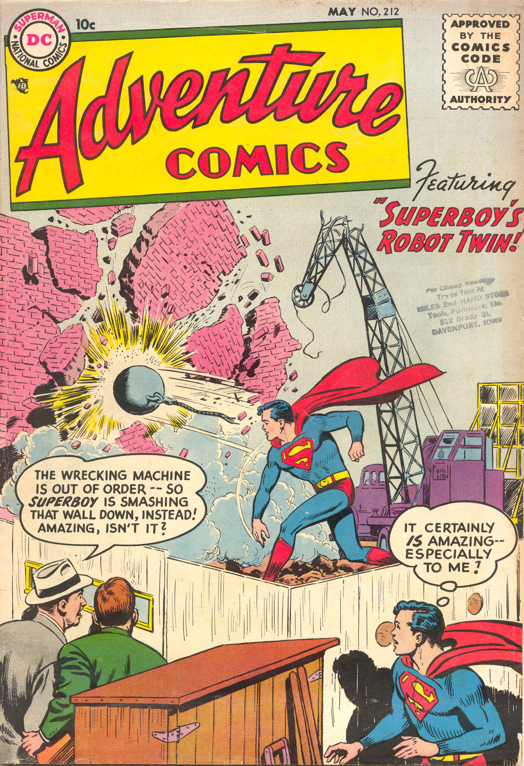 Adventure Comics #212 cover
