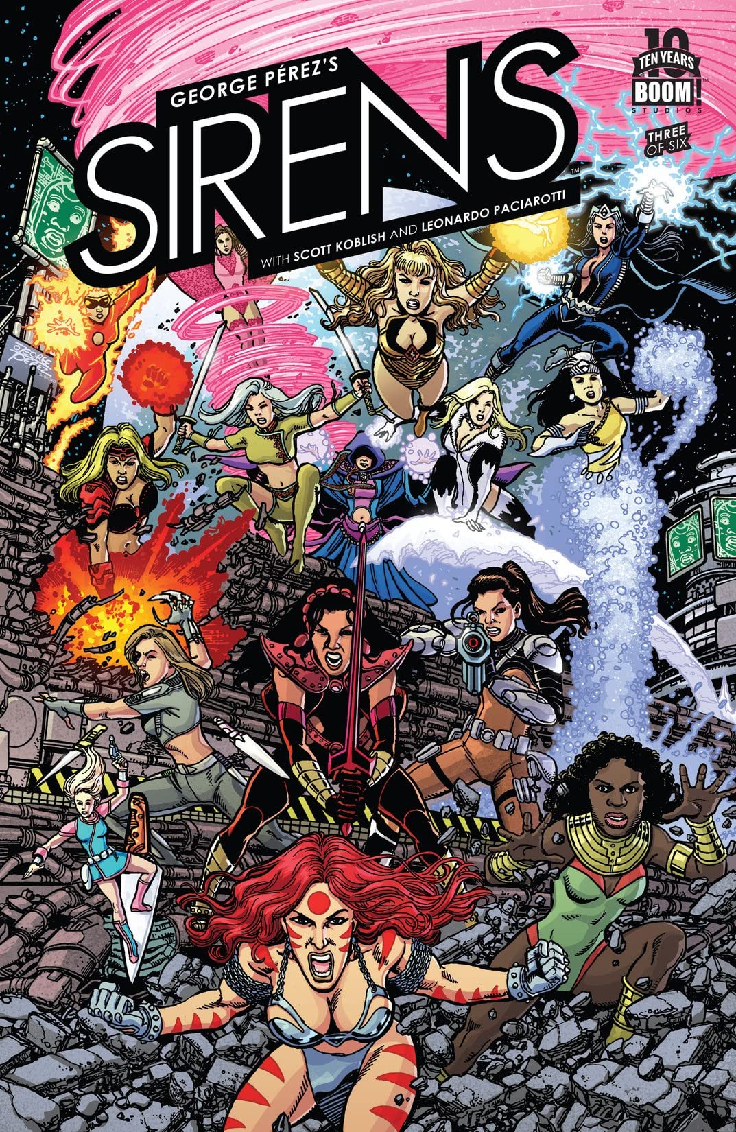 George Pérez's Sirens #3 cover
