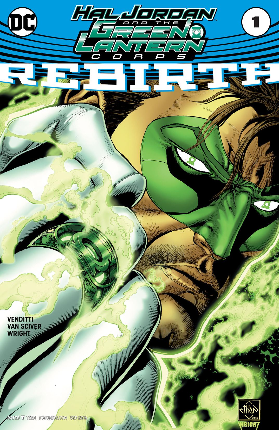 Hal Jordan and the Green Lantern Corps: Rebirth #1 cover