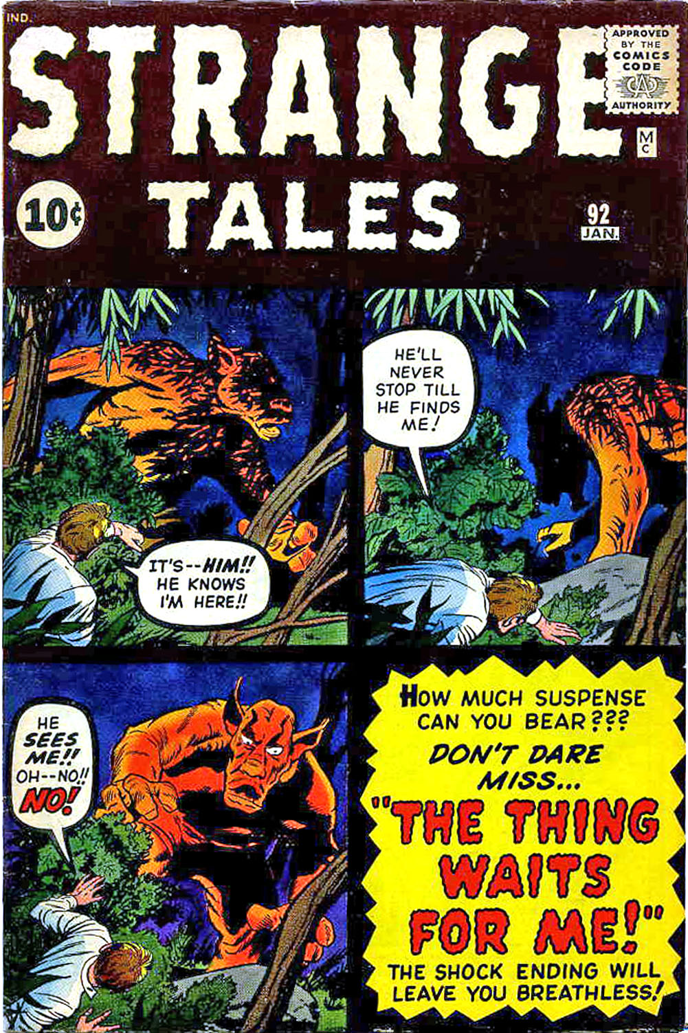 Strange Tales #92 cover