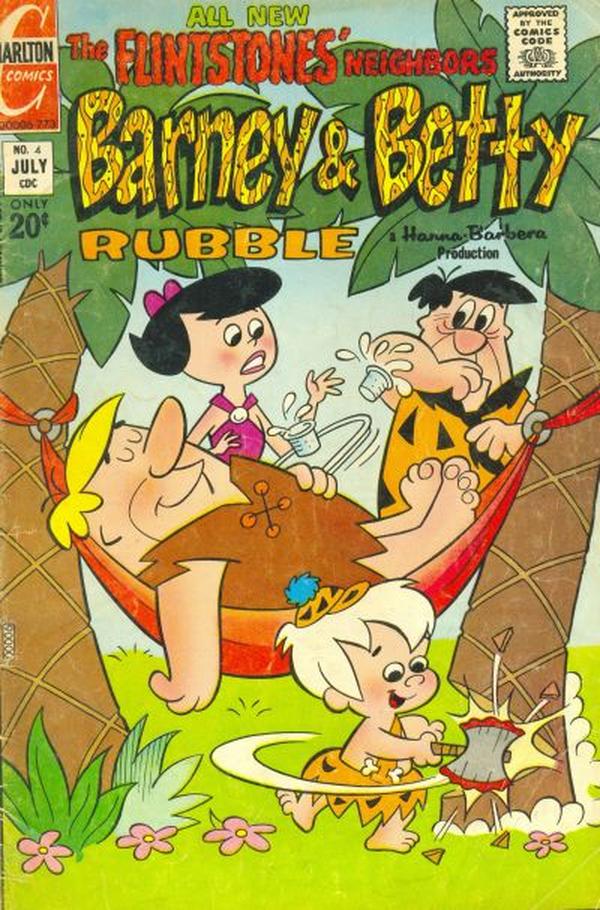 Barney and Betty Rubble #4 cover