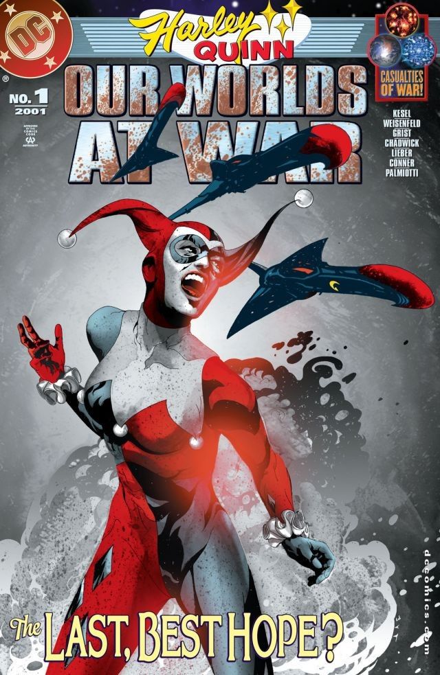 Harley Quinn: Our Worlds at War #1 cover