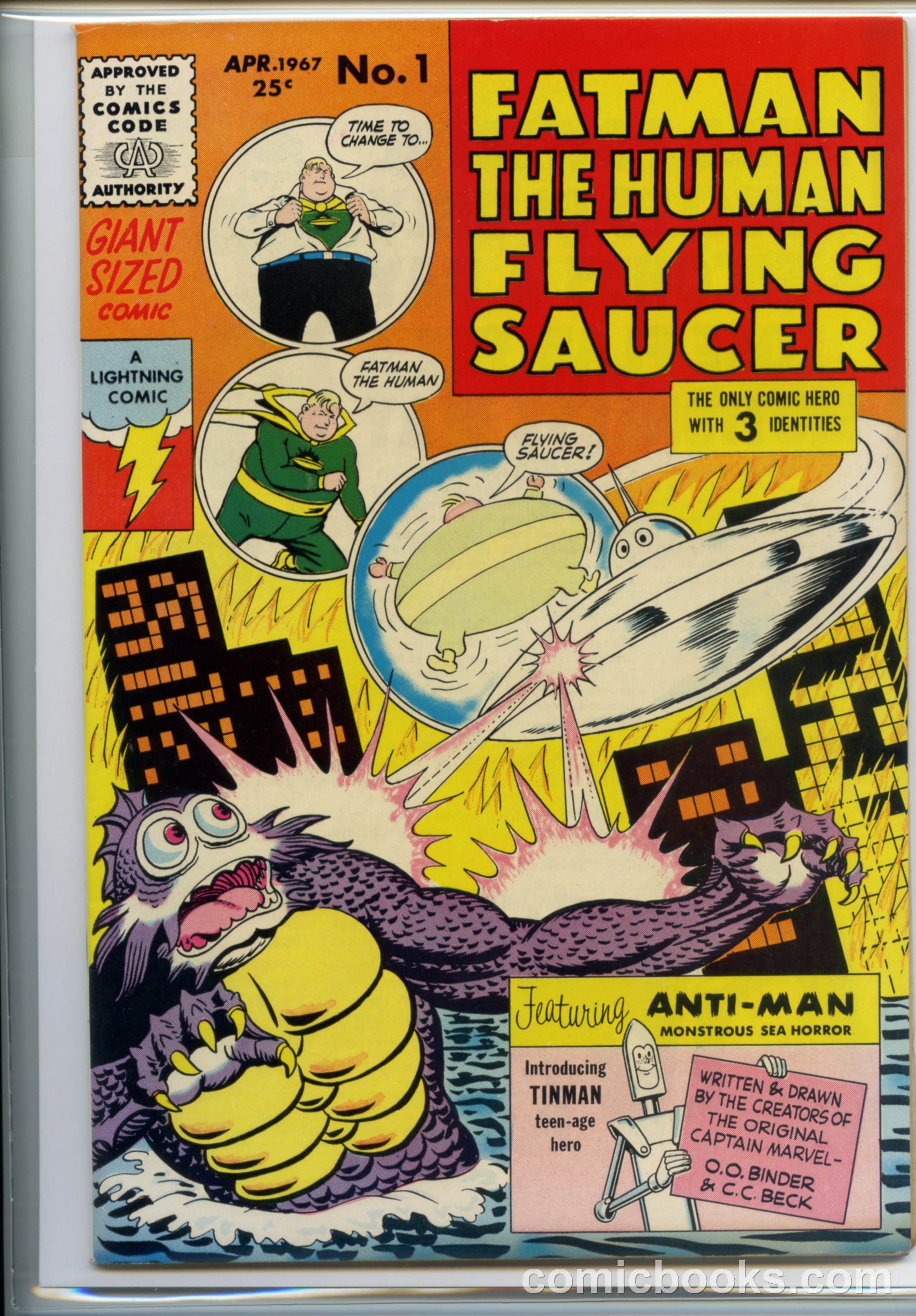Fatman the Human Flying Saucer #1 cover