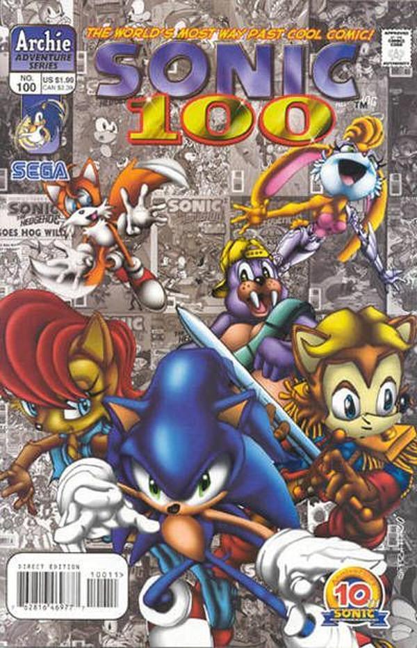 Sonic the Hedgehog #100 cover