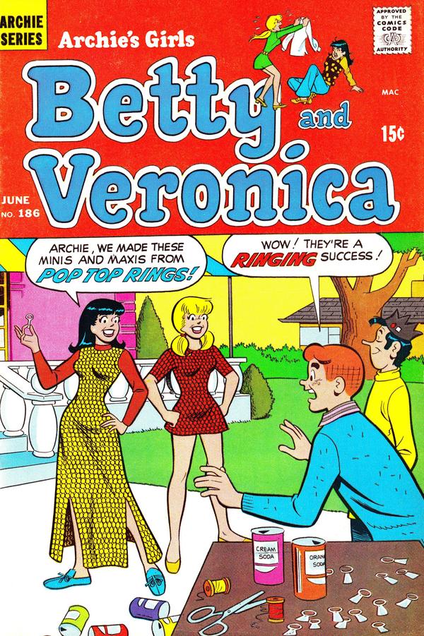Archie's Girls Betty and Veronica #186 cover