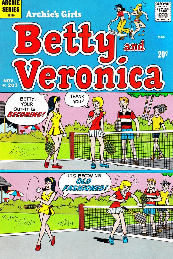 Archie's Girls Betty and Veronica #203 cover