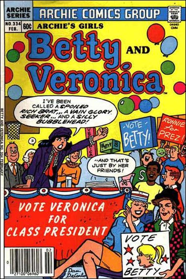 Archie's Girls Betty and Veronica #334 cover