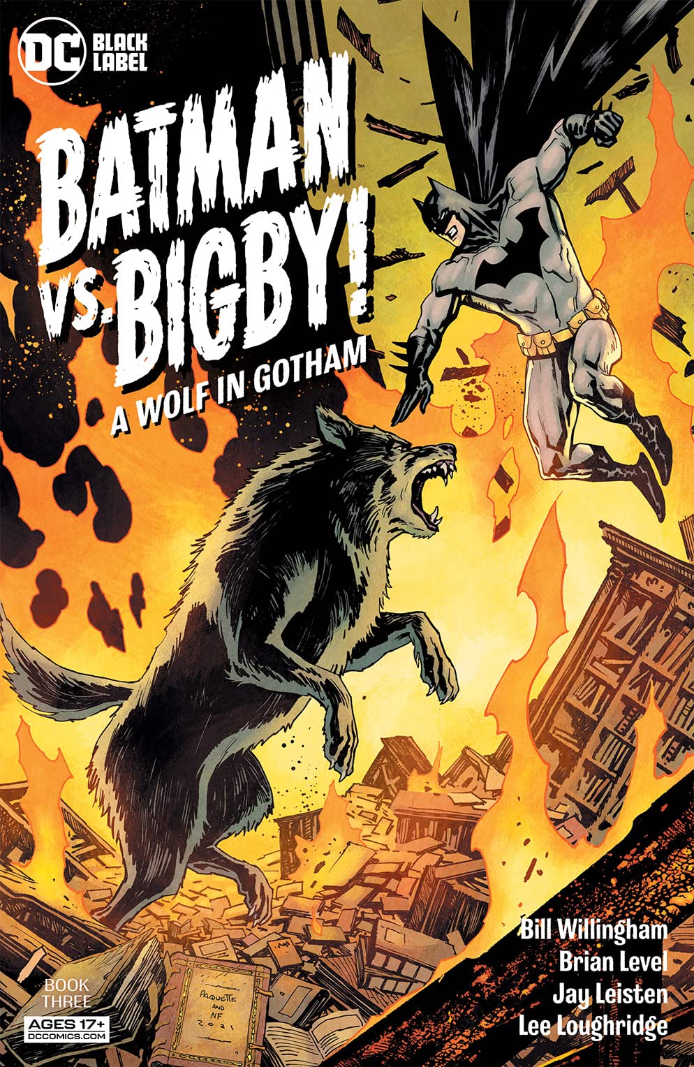 Batman vs. Bigby! A Wolf in Gotham #3 cover