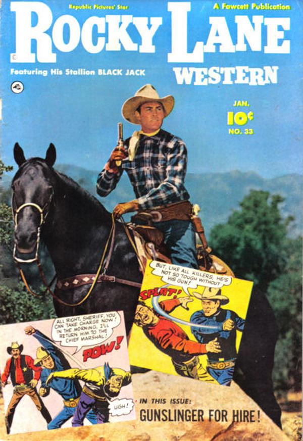Rocky Lane Western #33 cover