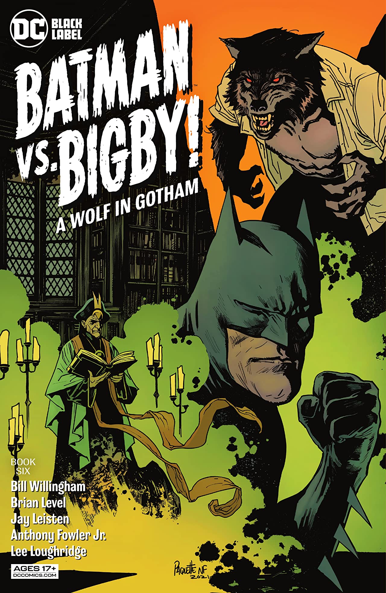 Batman vs. Bigby! A Wolf in Gotham #6 cover