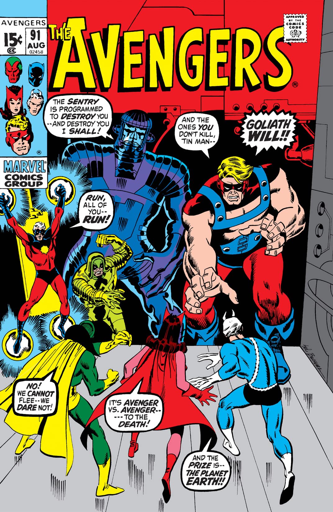 The Avengers #91 cover