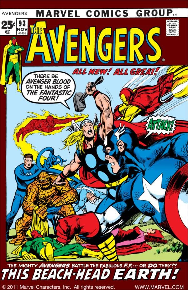 The Avengers #93 cover
