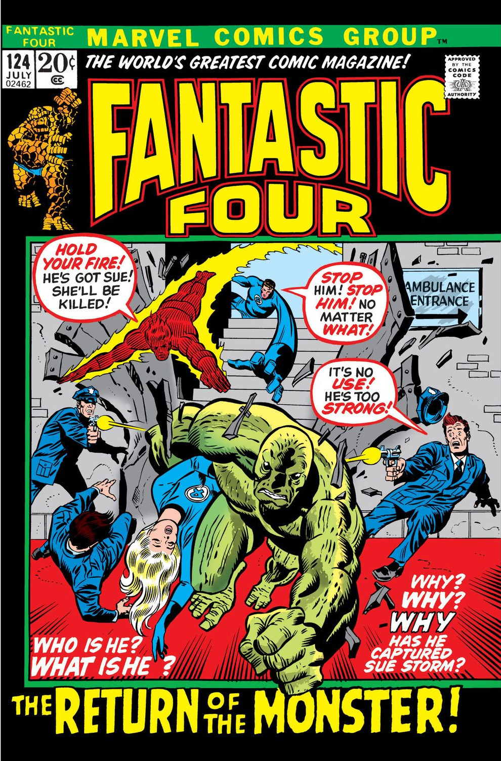 Fantastic Four #124 cover
