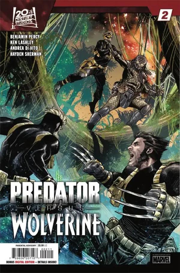 Predator vs. Wolverine #2 cover