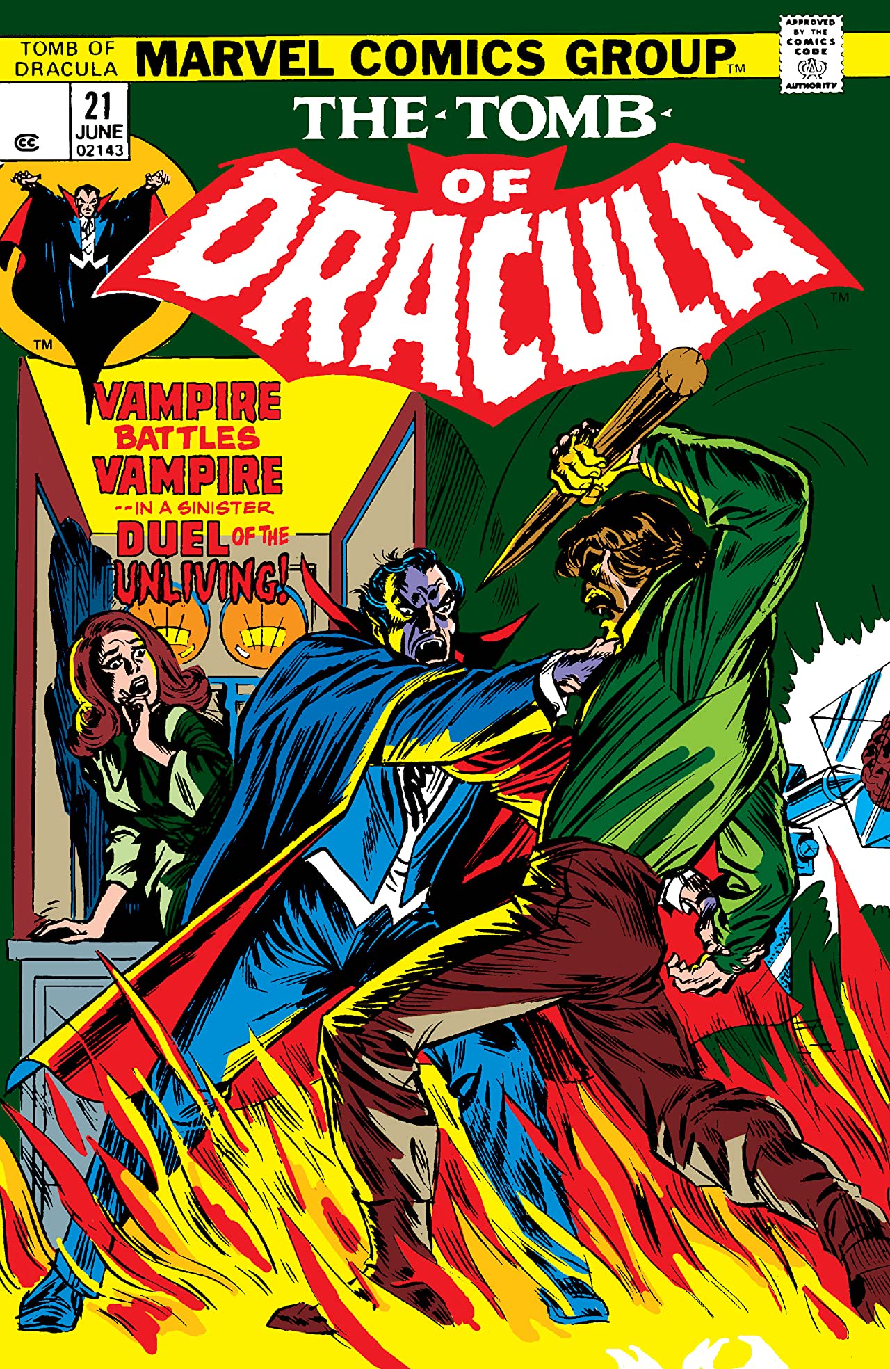 Tomb of Dracula #21 cover