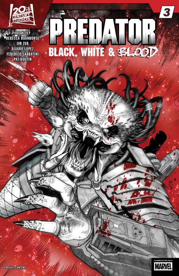Predator: Black, White & Blood #3 cover