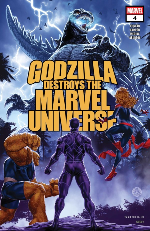 Godzilla Destroys the Marvel Universe #4 cover