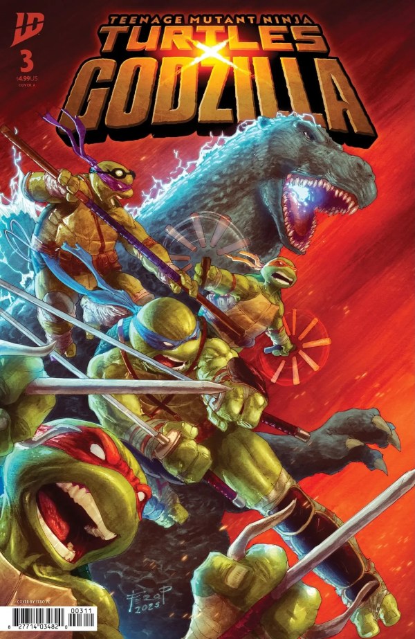 Teenage Mutant Ninja Turtles [TMNT] x Godzilla #3 cover