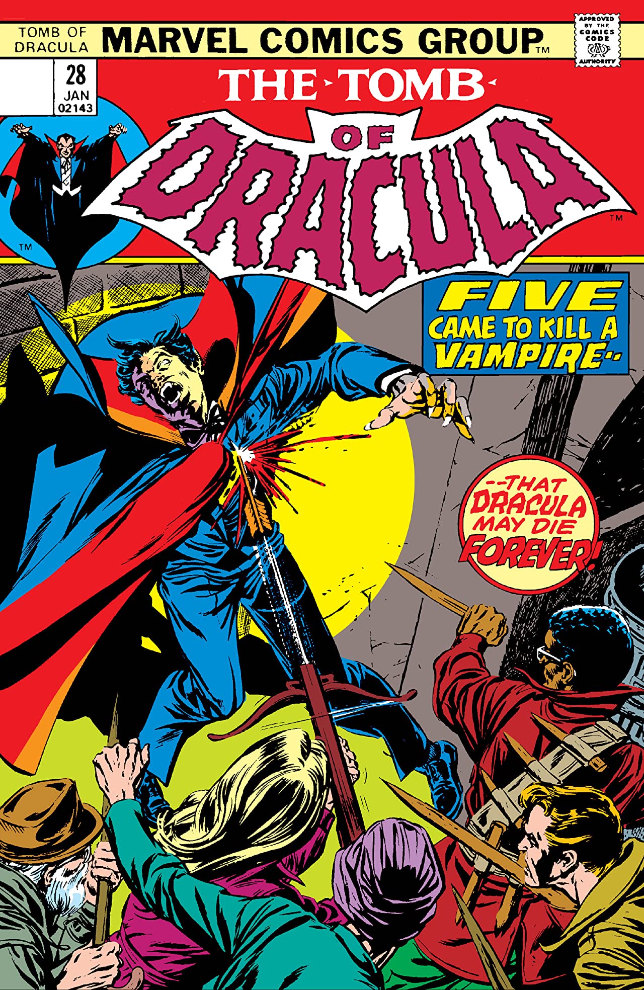 Tomb of Dracula #28 cover