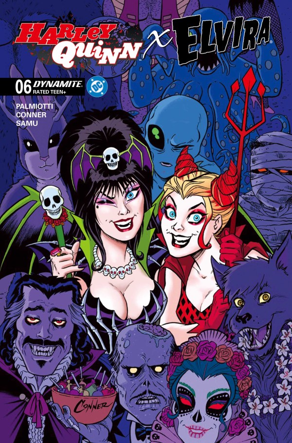 Harley Quinn x Elvira #6 cover