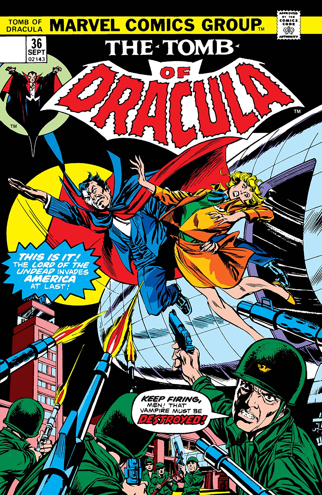 Tomb of Dracula #36 cover