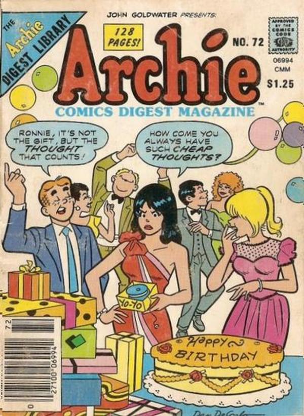 Archie Comics Digest #72 cover