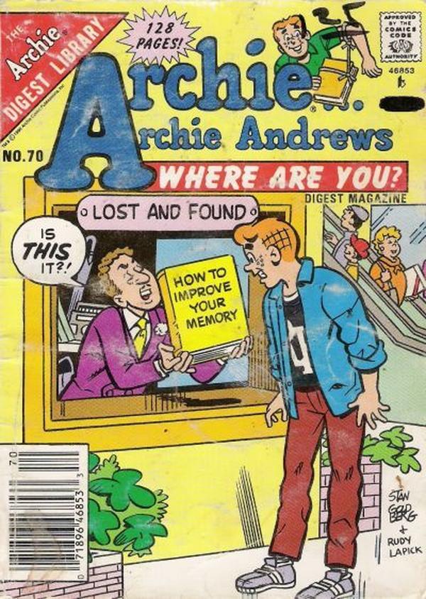 Archie... Archie Andrews, Where Are You? Comics Digest Magazine #70