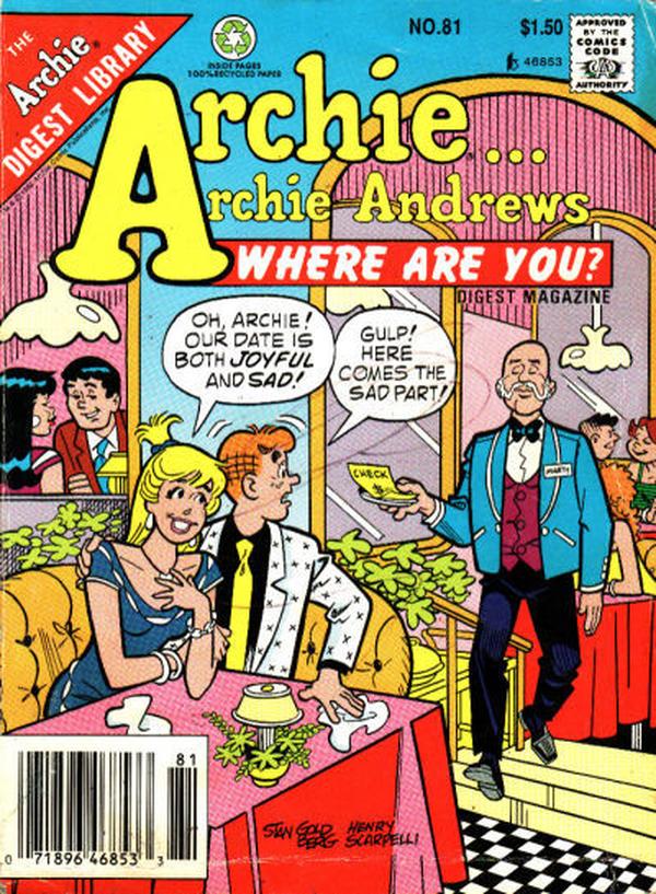 Archie... Archie Andrews, Where Are You? Comics Digest Magazine #81