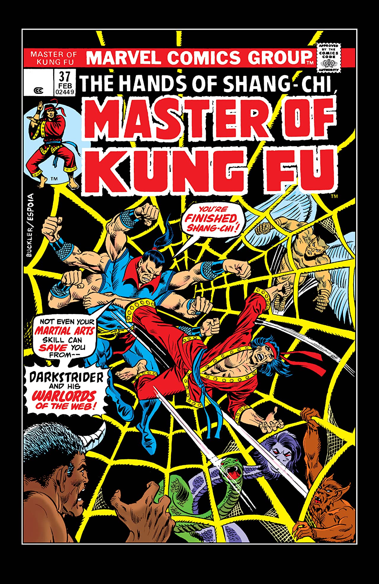 Master of Kung Fu #37 cover