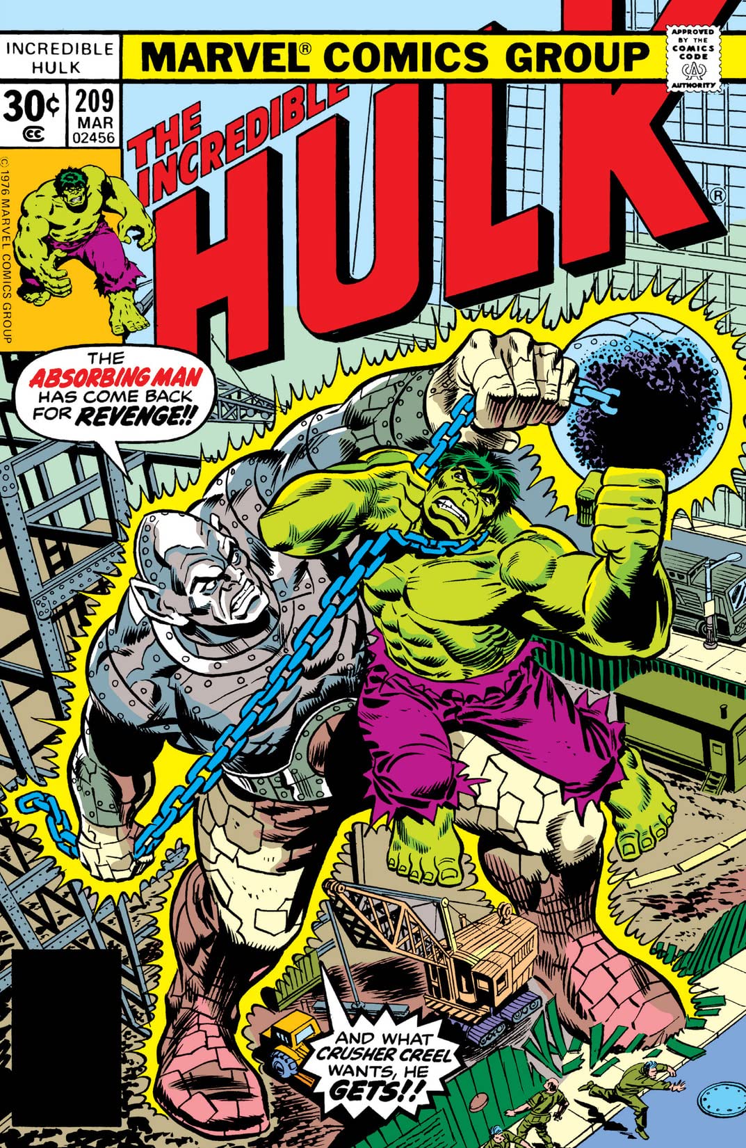 The Incredible Hulk #209 cover