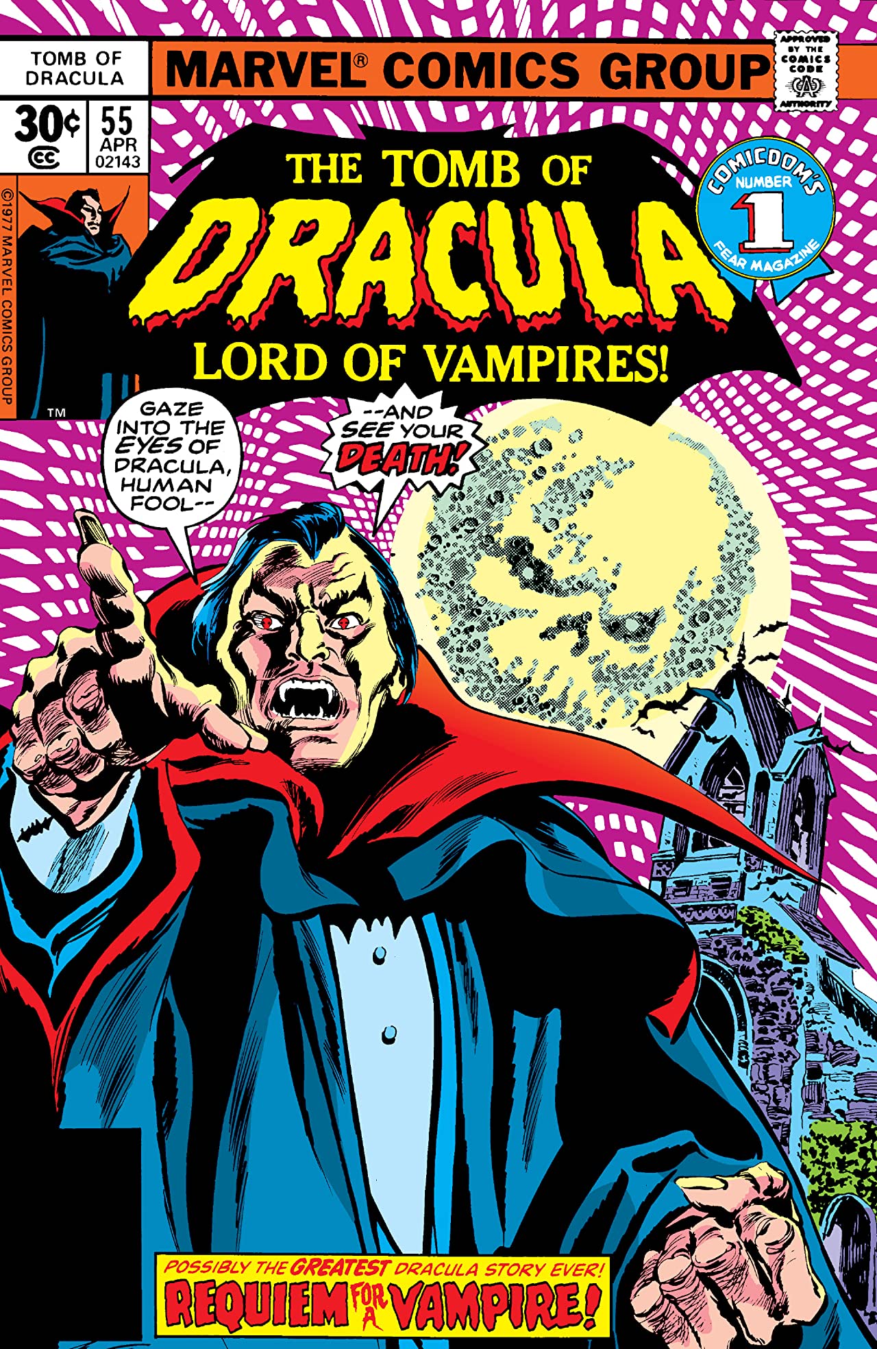 Tomb of Dracula #55 cover