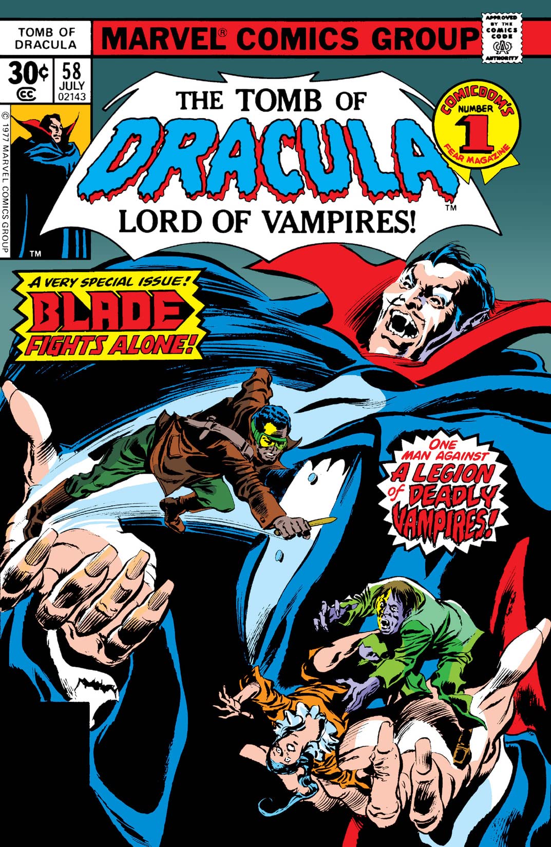 Tomb of Dracula #58 cover
