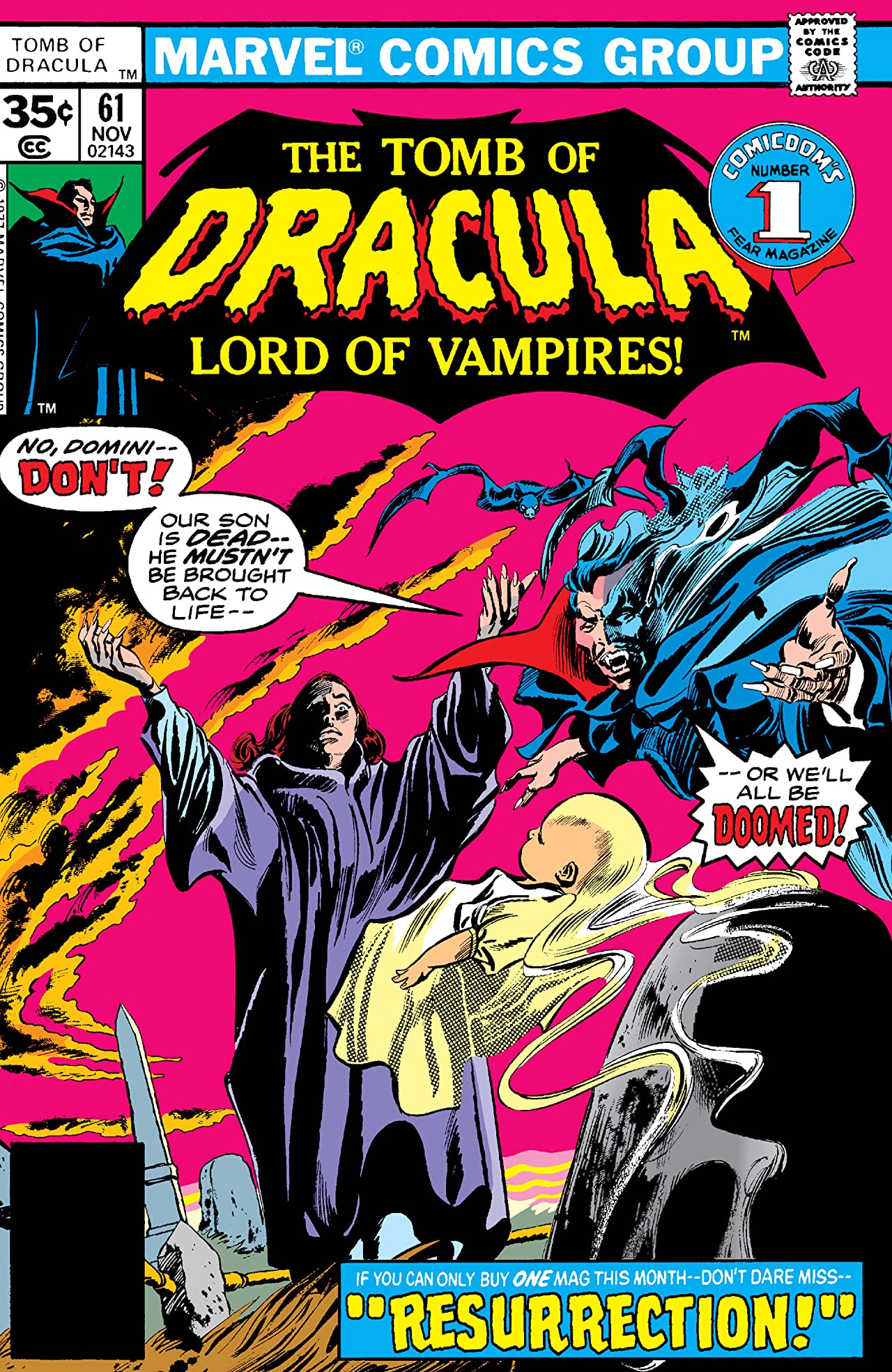 Tomb of Dracula #61 cover