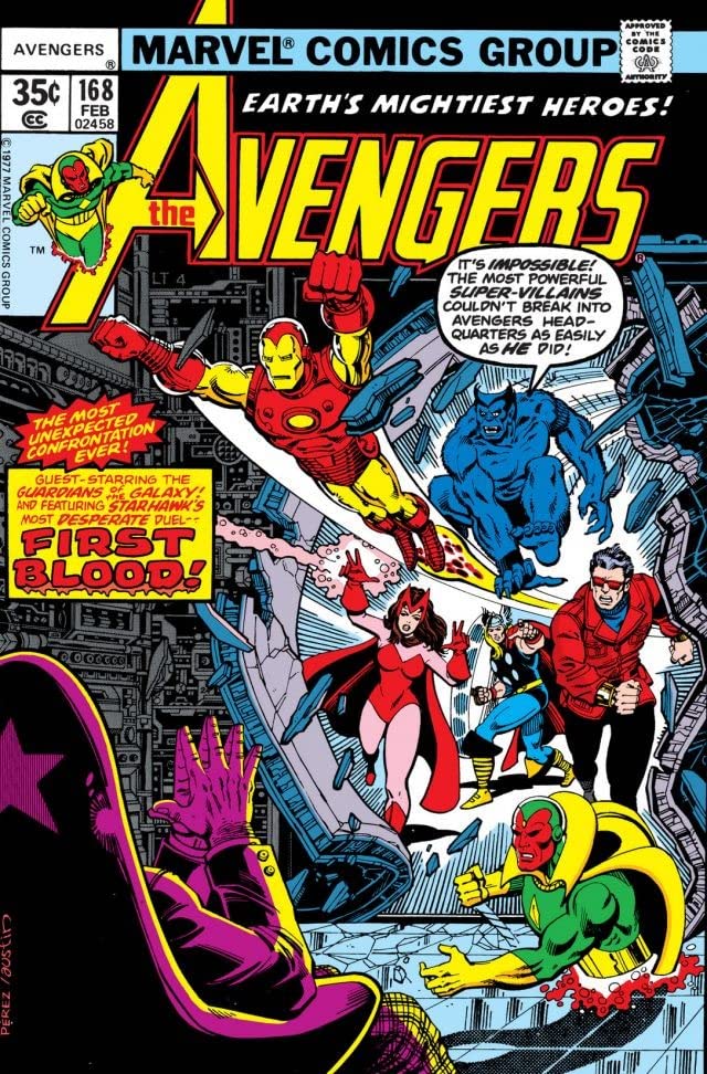 The Avengers #168 cover