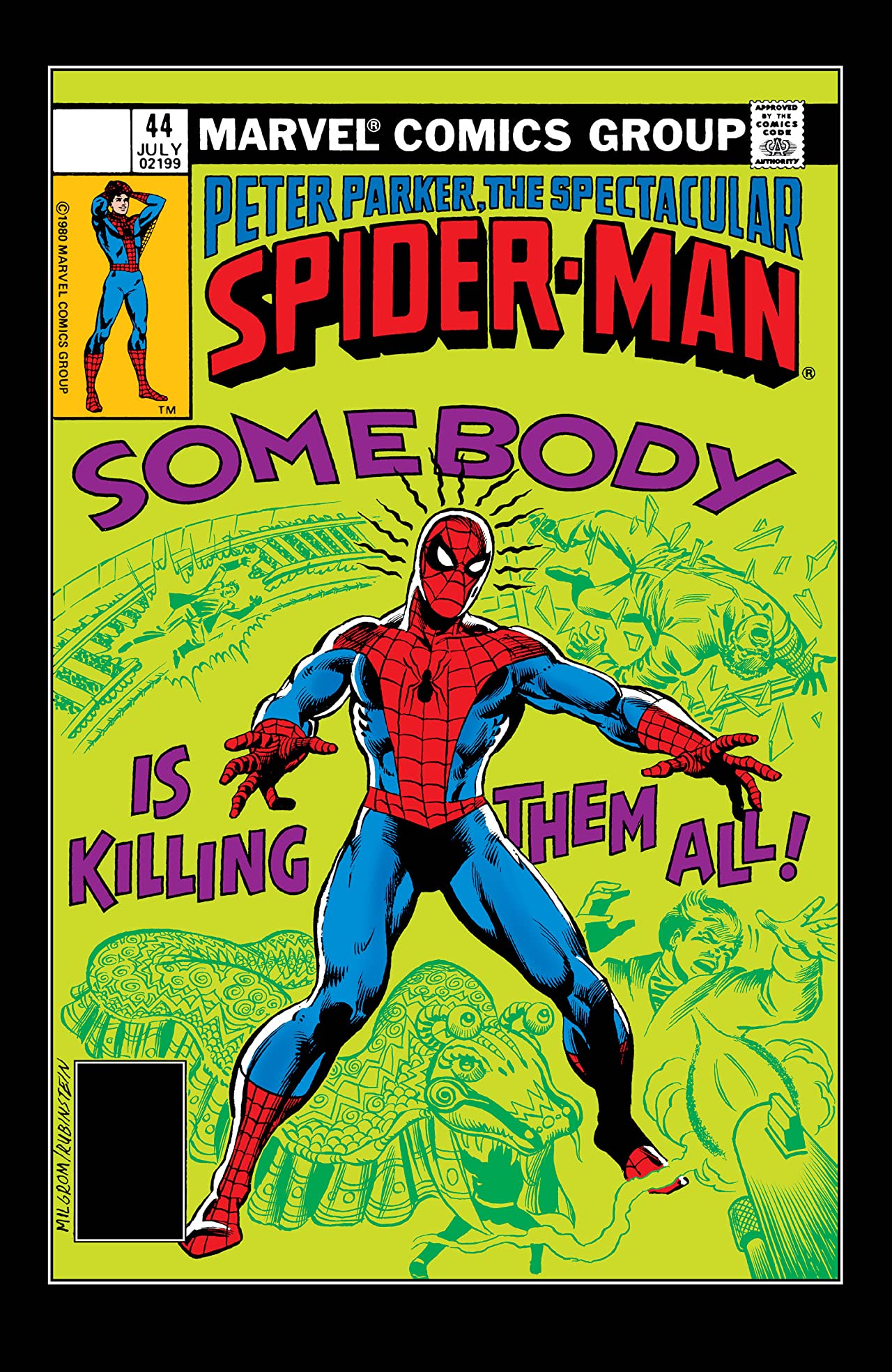 The Spectacular Spider-Man #44 cover