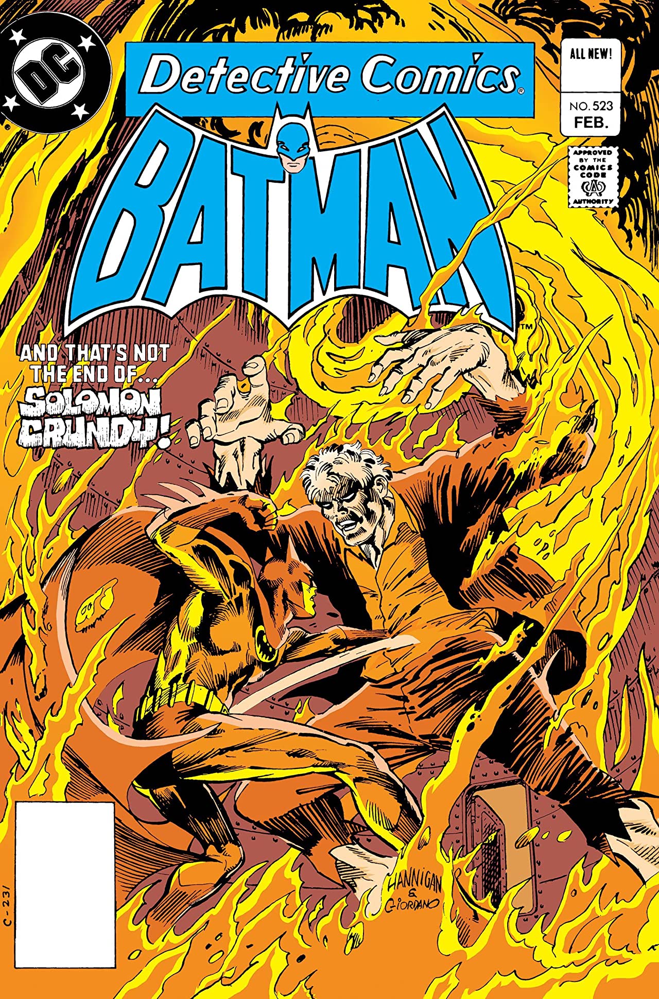 Detective Comics #523 cover