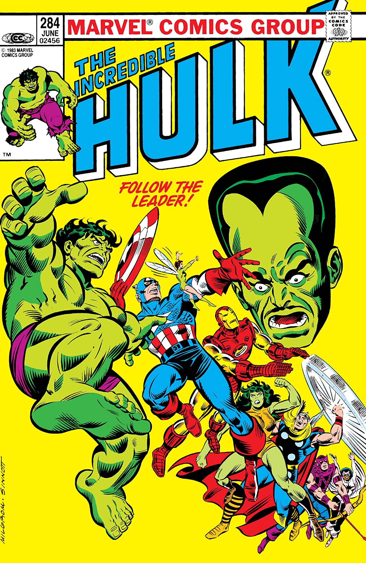 The Incredible Hulk #284 cover