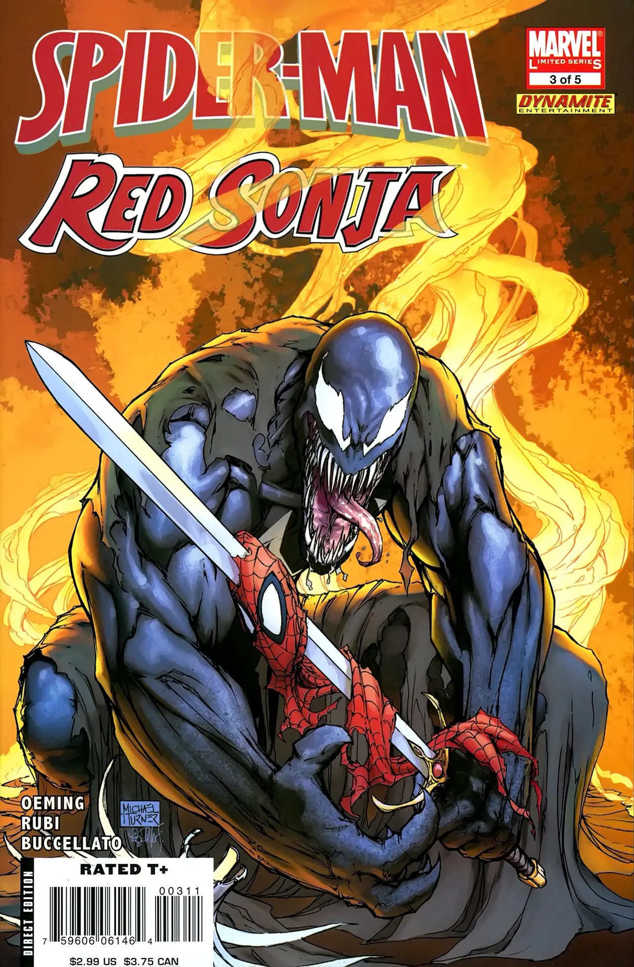 Spider-Man / Red Sonja #3 cover