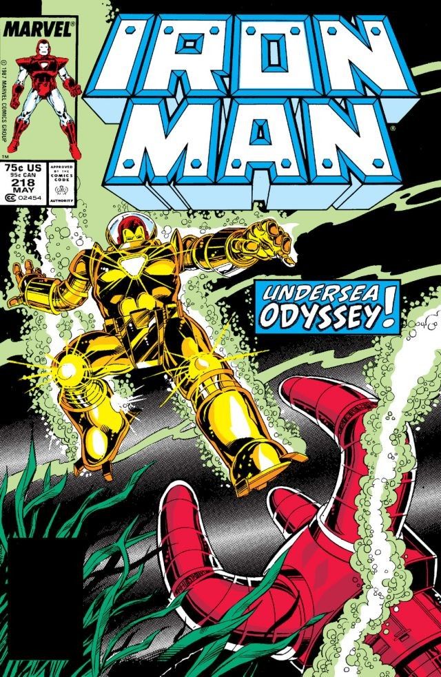 Iron Man #218 cover