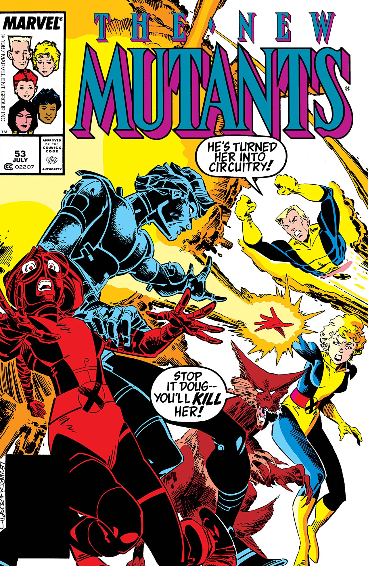 The New Mutants #53 cover