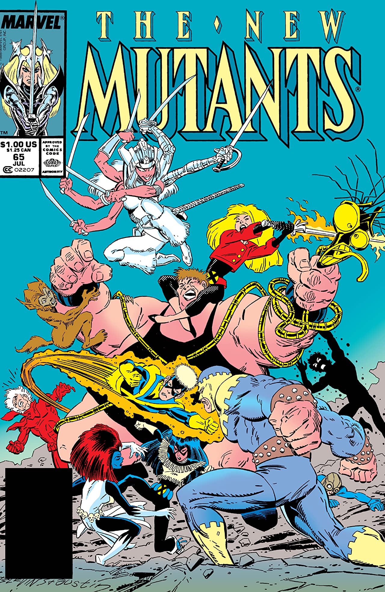 The New Mutants #65 cover