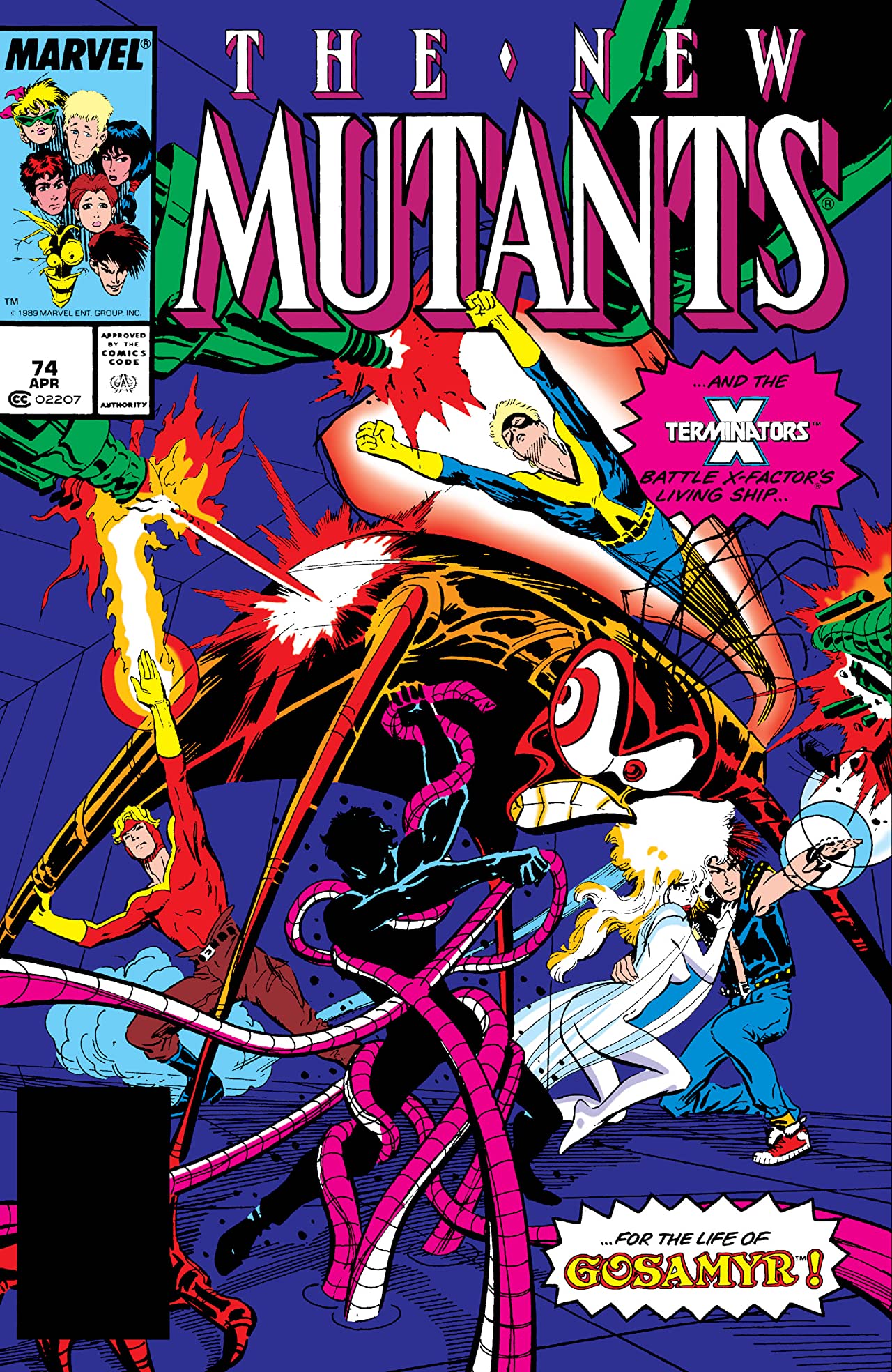 The New Mutants #74 cover