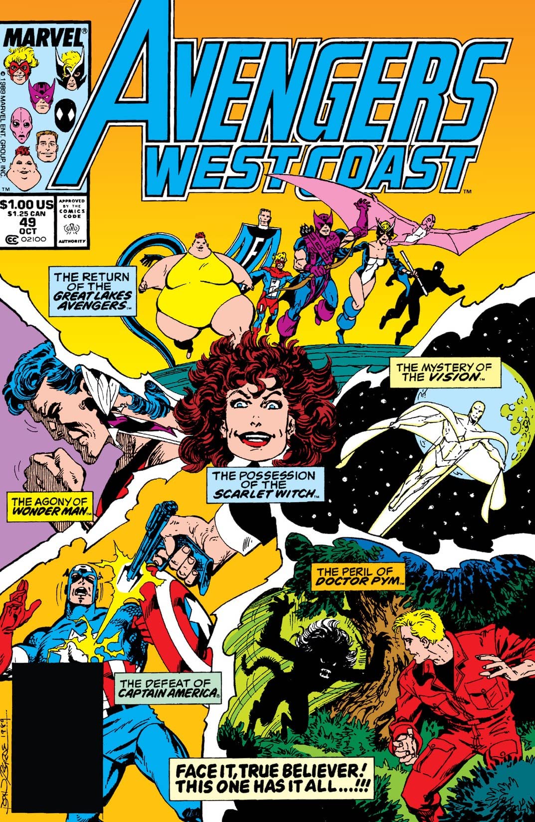 Avengers West Coast #49 cover