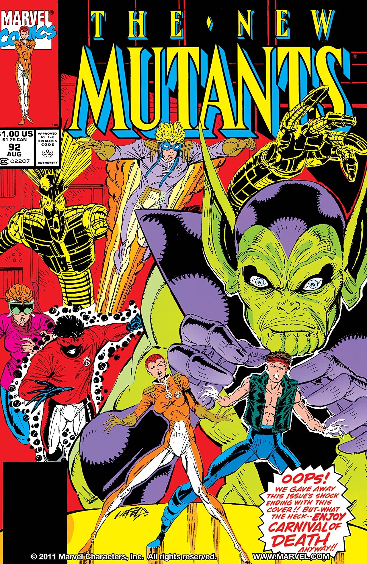 The New Mutants #92 cover