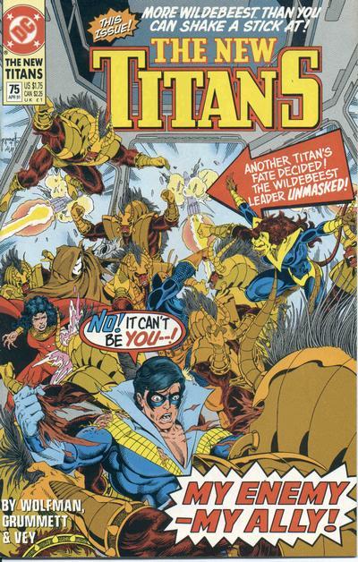The New Titans #75 cover
