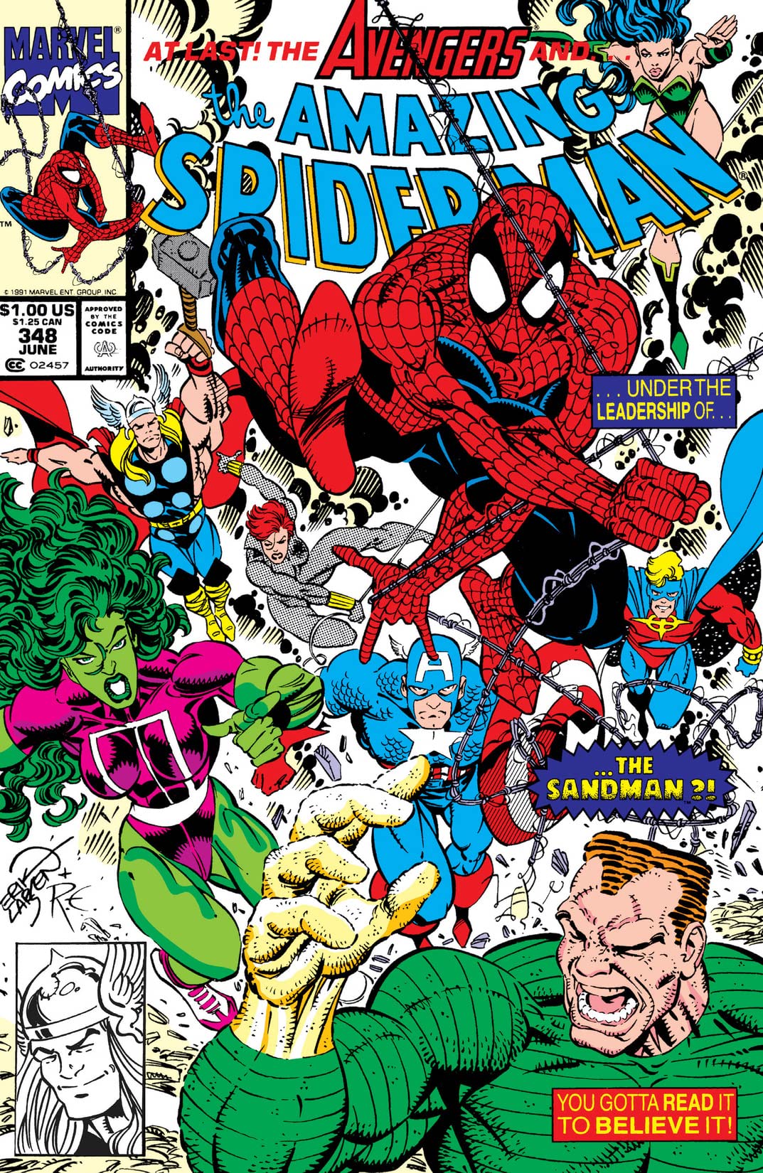 The Amazing Spider-Man #348 cover