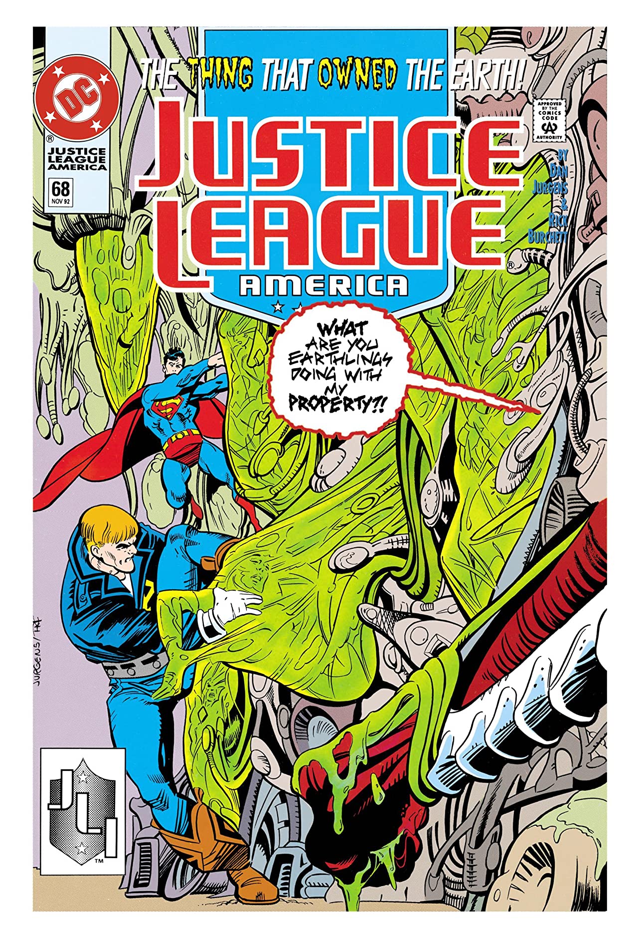 Justice League America #68 cover
