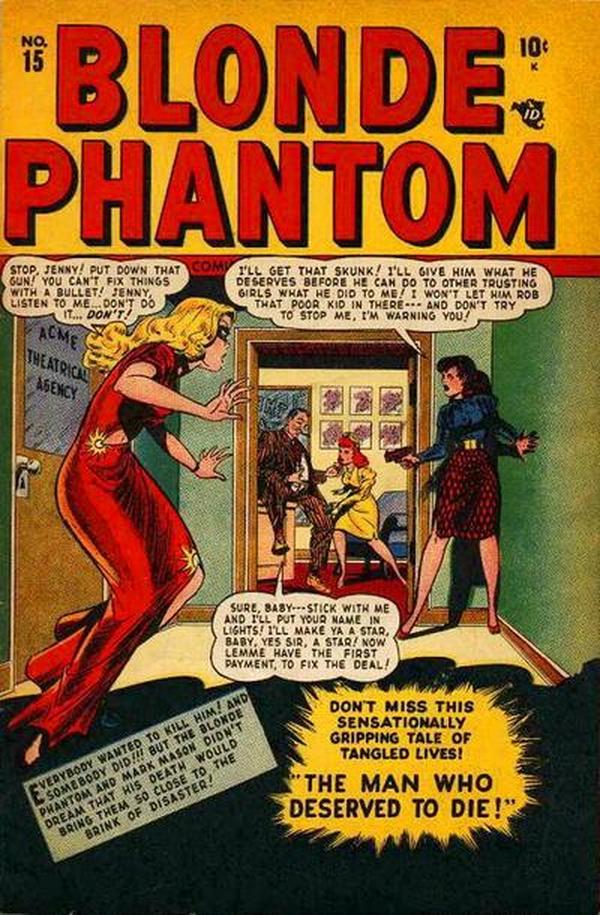 Blonde Phantom Comics #15 cover