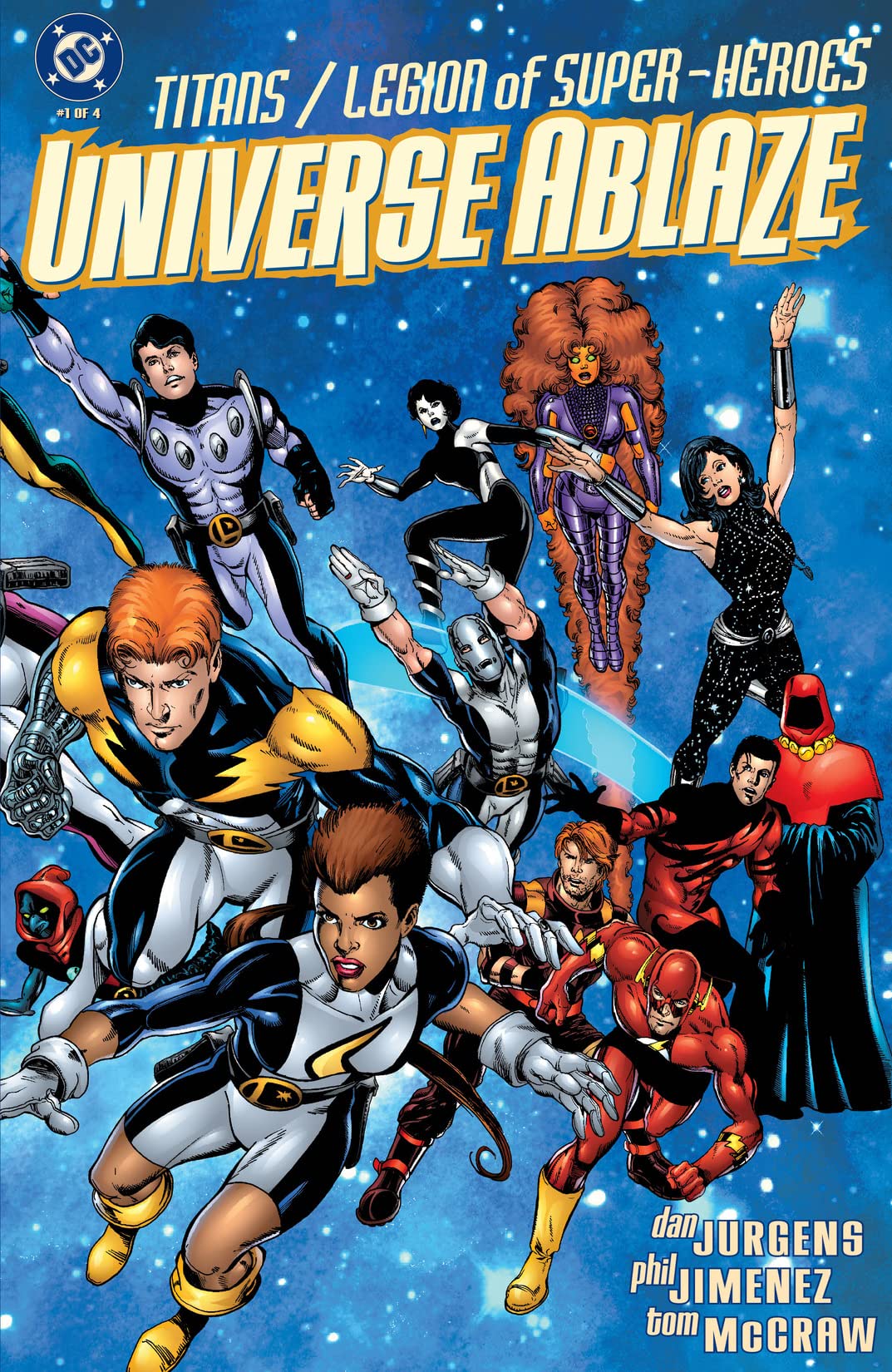 Titans / Legion of Super-Heroes: Universe Ablaze #1 cover
