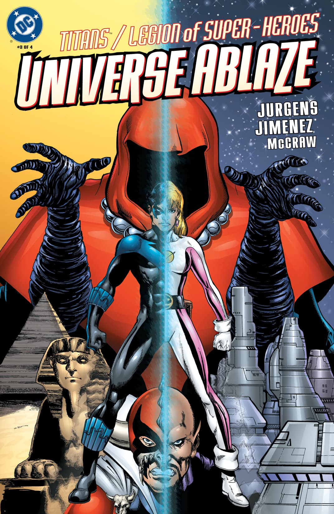 Titans / Legion of Super-Heroes: Universe Ablaze #3 cover